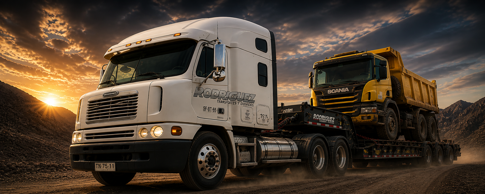 Tractocamion cama baja